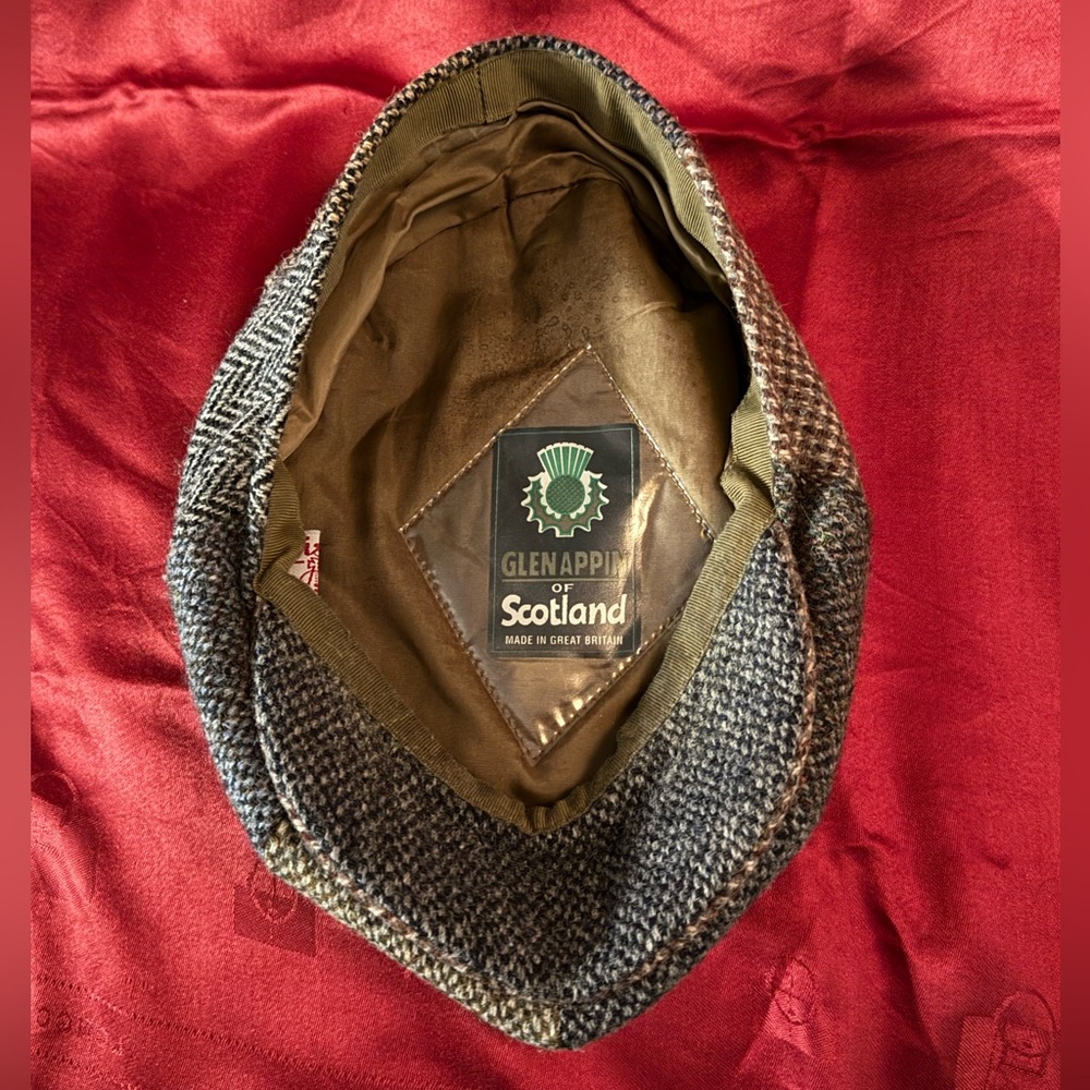 Men's Patchwork Harris Tweed Cap - Picture 2 of 4